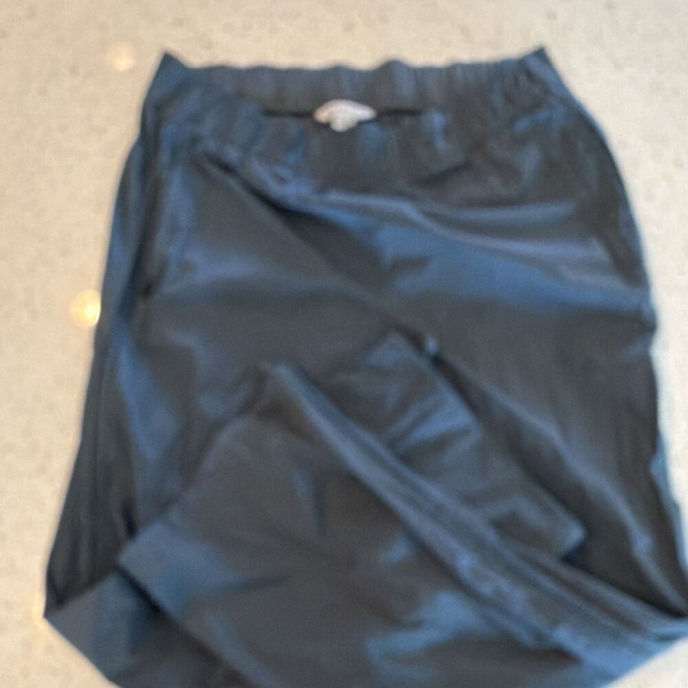 Athleta Women's Gray Track Pants L Elastic Waist Nylon Spandex Activewear